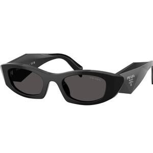 PRADA PR B16S 16K08Z Black Silver Logo Dark Grey Bold Sunglasses AUTHENTIC